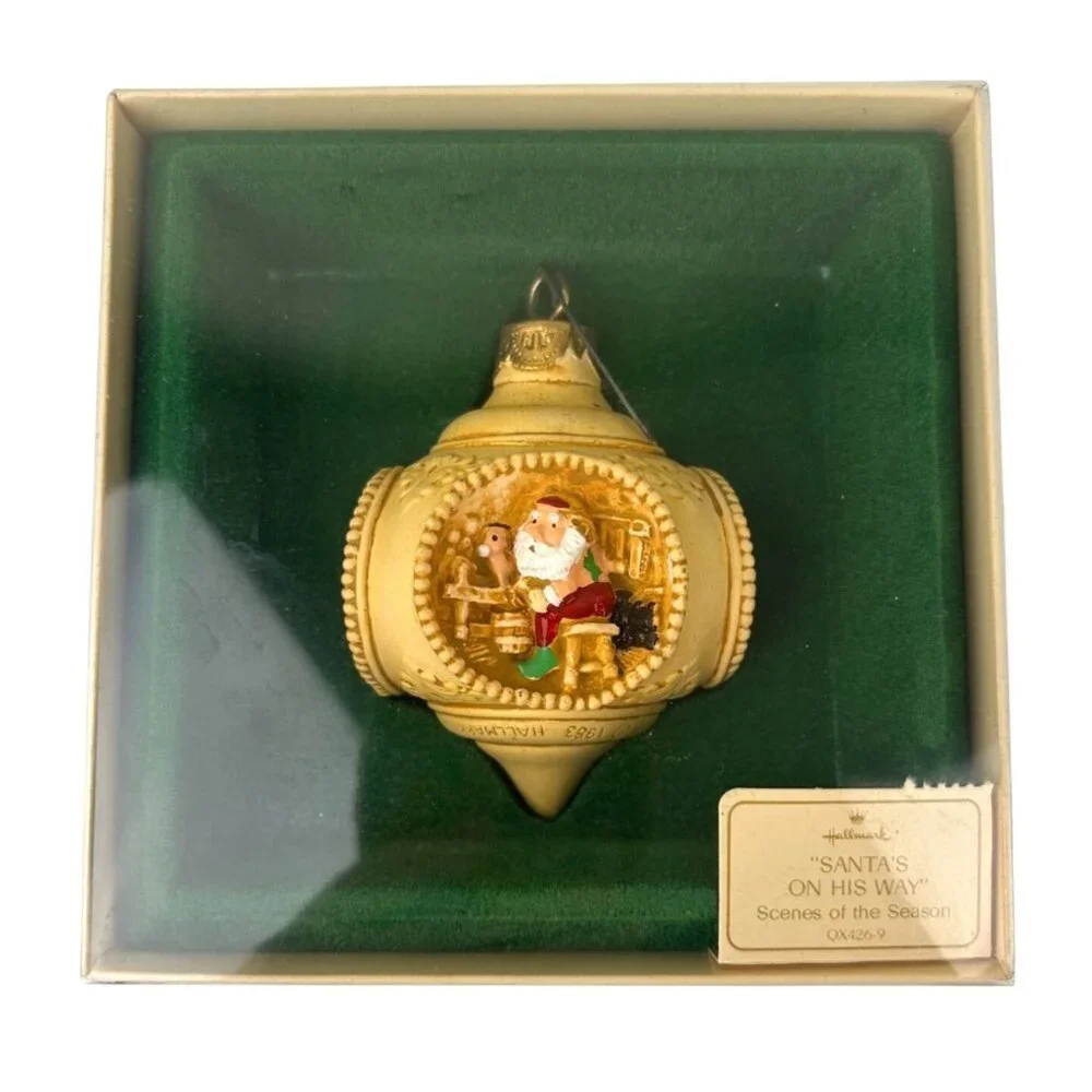 Hallmark Ornament Vintage 1983 Santa's On His Way Scenes of the Season Christmas